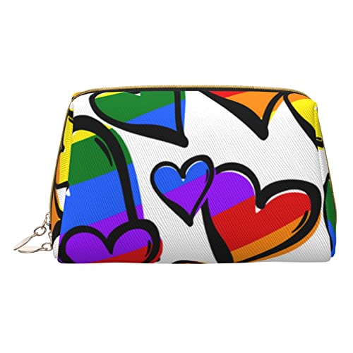 ASEELO Kosmetiktasche, Make-up-Tasche, Reise-Kosmetiktasche, Regenbogenfarben, für Frauen, leicht zu tragen, Weiss/opulenter Garten, Einheitsgröße von ASEELO