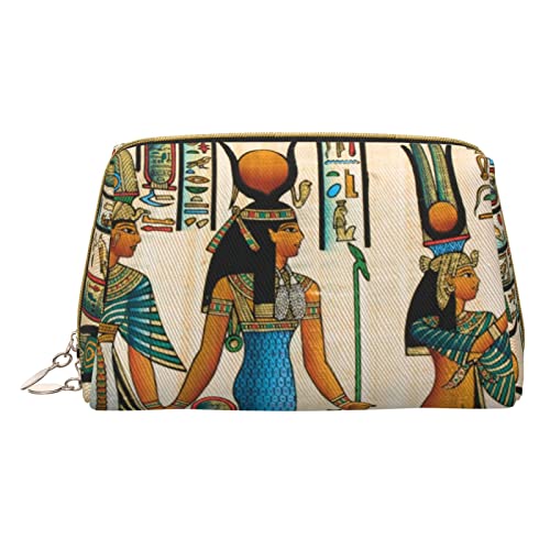 ASEELO Kosmetiktasche für Frauen im alten Ägypten, einfach zu tragen, Weiss/opulenter Garten, Einheitsgröße von ASEELO