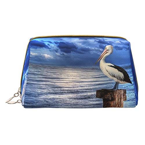 ASEELO Pelican Birds Kosmetiktasche, Make-up-Tasche, Reise-Kosmetiktasche für Frauen, leicht zu tragen, Weiss/opulenter Garten, Einheitsgröße von ASEELO