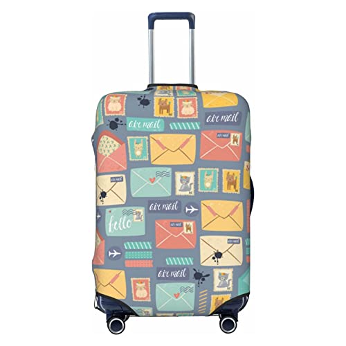 ASEELO Post-Schreibwaren-Kofferabdeckungen, elastische Gepäckabdeckung, waschbare Reisegepäckabdeckung, für Urlaub, Reisen., Schwarz, Large von ASEELO