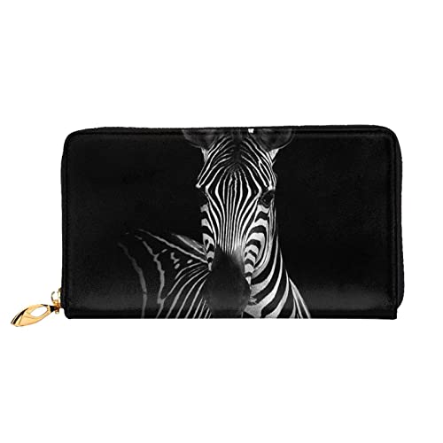 Flamingo Leder Geldbörse, Damen Geldbörse, große Leder Reißverschluss um Kartenhalter Organizer Damen Reise Clutch, Zebra, Einheitsgröße von ASEELO