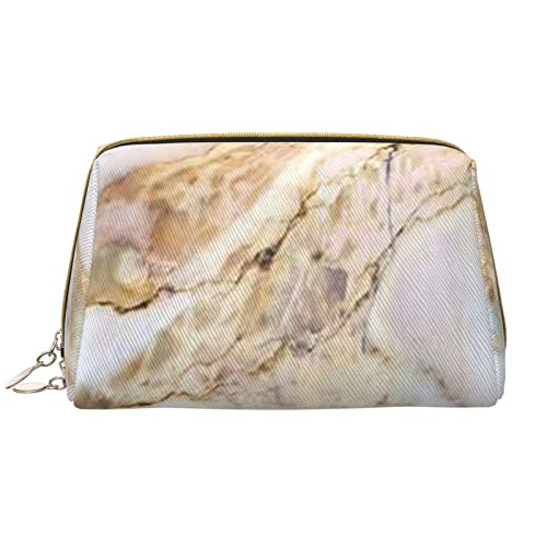 Geometrie Gehirnbild mit Wissenschaft Damen Leder Kosmetiktasche Handtasche Niedlich Kulturbeutel Organizer Reise Make-up Tasche, Marmor, Einheitsgröße von ASEELO