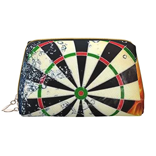 Halloween Fledermaus Damen Leder Kosmetiktasche Handtasche Niedlich Kulturbeutel Organizer Reise Make-up Tasche, Dartscheibe, Einheitsgröße von ASEELO