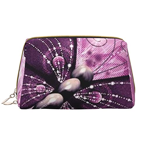 Klavier-Violin-Musiknoten Damen Leder Kosmetiktasche Handtasche Niedlich Kulturbeutel Organizer Reise Make-up Tasche, schmetterling, Einheitsgröße Klavier-Violin-Musiknoten Damen Leder Kosmetiktasche Handtasche Niedlich Kulturbeutel Organizer Reise Make-up Tasche, schmetterling, Einheitsgröße von ASEELO