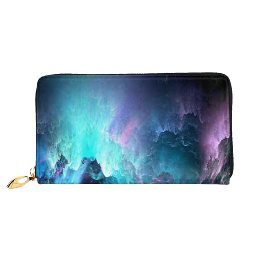 Leder Geldbörse 3D Grafik Universum Raum Münze Geldbörse Geldbörse Münzbeutel Aufbewahrungstasche Reißverschluss Geld Geldbörsen Tasche für Frauen Männer, 3D-Grafik Universum Space, Leather wallet, von ASEELO