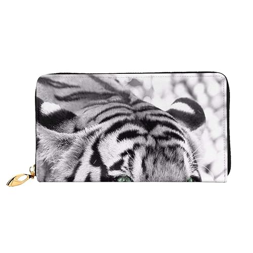 Leder Geldbörse Kaffeebohnen Münzbörse Geldbörse Münzbeutel Aufbewahrungstasche Reißverschluss Geld Geldbörsen Tasche für Damen Herren, Black White Tiger, Leather wallet, Münzbeutel von ASEELO