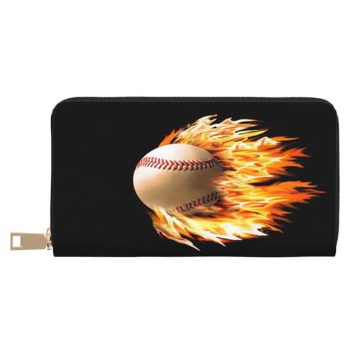 Ledergeldbörse, Münzgeldbörse, Münzbeutel, Mädchen, mit Luftballons, Leder-Aufbewahrungstasche, Reißverschluss, Geldbeutel, Tasche für Damen, Herren, Kinder, Fire Baseball, Leather Wallet, Münztasche von ASEELO