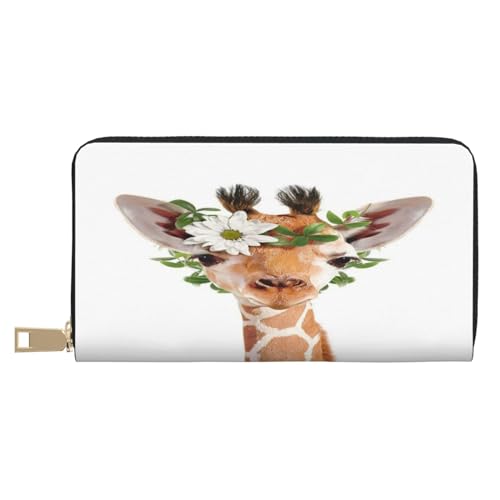 Ledergeldbörse, Münzgeldbörse, Münztasche, ästhetisches Skelett, Leder-Aufbewahrungstasche, Reißverschluss, Geldbeutel, Tasche für Damen, Herren, Kinder, giraffe, Leather Wallet, Münztasche von ASEELO