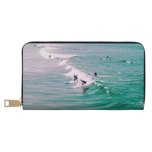 Ledergeldbörse, Münztasche, Münzbeutel, Pfauenfedern, Elefant, Leder-Aufbewahrungstasche, Reißverschluss, Geldbeutel, Tasche für Damen, Herren, Kinder, Strand Surf, Leather Wallet, Münztasche von ASEELO