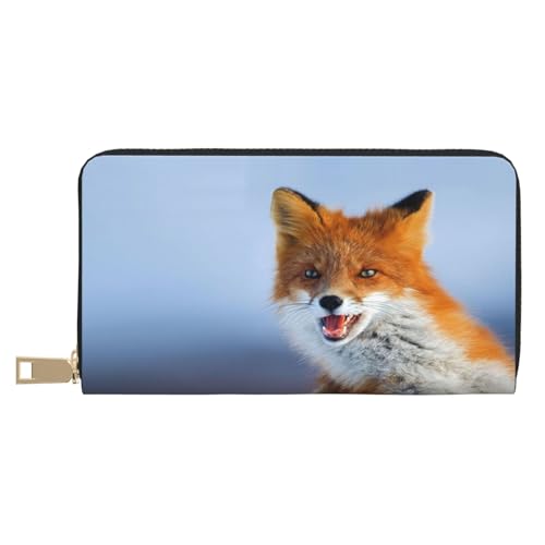 Ledergeldbörse Münzgeldbörse Münzbeutel Happy Corgi Hund Leder Aufbewahrungstasche Reißverschluss Geldbeutel Tasche für Damen Herren Kinder, fuchs, Leather Wallet, Münztasche von ASEELO