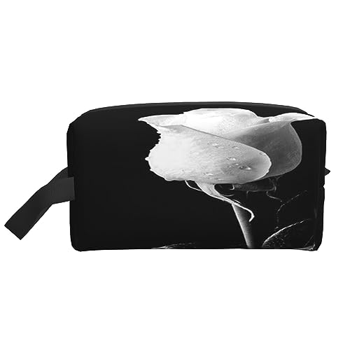 Make-up-Tasche, einfarbige Rose, Kosmetiktasche, Aufbewahrungstasche, Geldbörse, Reise-Make-up-Tasche mit Reißverschluss für Frauen, Monochrome Rose, storage bag von ASEELO