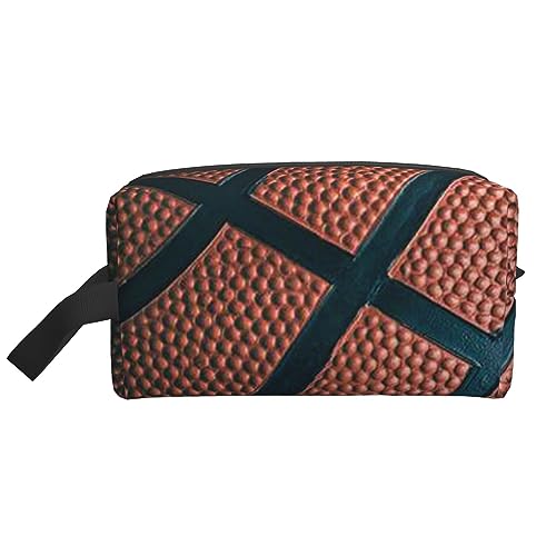 Make-up-Tasche Leopardenmuster Kosmetiktasche Aufbewahrungstasche Geldbörse Reise Make-up Reißverschluss Tasche für Frauen, Basketball Sport, storage bag von ASEELO