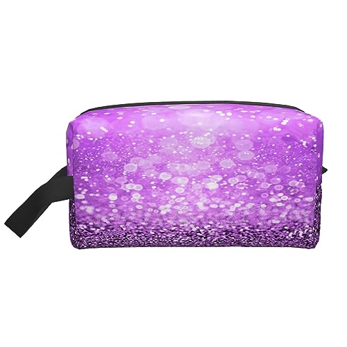 Make-up-Tasche Orchidee Kosmetiktasche Aufbewahrungstasche Geldbörse Reise Make-up Reißverschluss Tasche für Frauen, Violett, storage bag von ASEELO