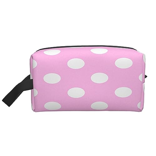 Make-up-Tasche Ostereier Kosmetiktasche Aufbewahrungstasche Geldbörse Reise Make-up Reißverschluss Tasche für Frauen, pink / punkte, storage bag von ASEELO