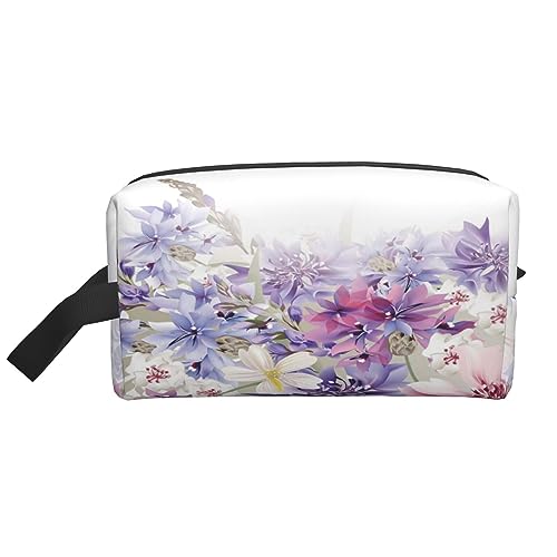 Make-up-Tasche Weihnachten Kosmetiktasche Aufbewahrungstasche Geldbörse Reise Make-up Reißverschluss Tasche für Frauen, Floral Swirls Efeu, storage bag von ASEELO