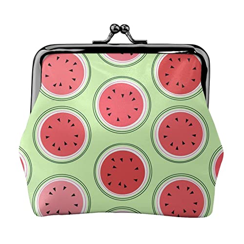 Münzgeldbörse Geldbörse Münzbeutel Tropische Fische Leder Aufbewahrungstasche Reißverschluss Geld Geldbörsen Tasche für Damen Herren Kinder, Wassermelone Grün, Coin Purse, Münzbeutel von ASEELO