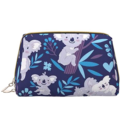 Red Hibiscus Damen Leder Kosmetiktasche Handtasche Niedlich Kulturbeutel Organizer Reise Make Up Tasche, Hübsches Koala, Einheitsgröße von ASEELO
