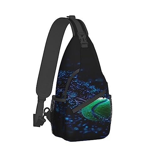 Sling Rucksack, Brusttasche, Fußball, Diebstahlschutz, Umhängetasche, Tagesrucksack, Outdoor, Sport, Reisen, Wandern, für Damen und Herren, Tennis-Design, Cross chest bag diagonally von ASEELO