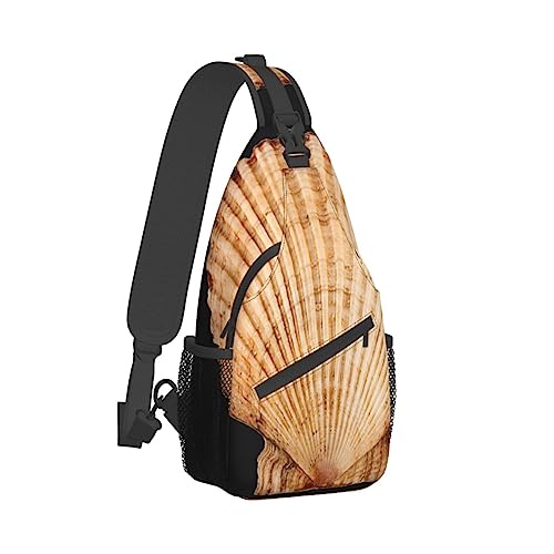 Sling Rucksack, Brusttasche, Spa, Dorf mit Blumen, Wasser, Bad, Salz, Kerzen, Diebstahlschutz, Umhängetasche, Tagesrucksack, Outdoor, Sport, Reisen, Wandern für Männer und Frauen, Muschelschale, Cross von ASEELO