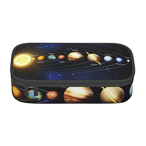 Space Galaxy Federmäppchen mit großer Kapazität, großes Federmäppchen, Organizer für Schule, Teenager, Erwachsene, Solarsystem, Einheitsgröße von ASEELO