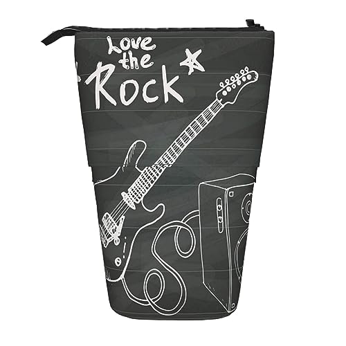 Teleskop-Federmäppchen, Auto-Schreibwaren, Federmäppchen, Make-up-Tasche, tragbare Büro-Schreibwaren-Tasche für Teenager, Mädchen, Erwachsene, Love Rock, Pencil Telescopic, Kosmetikkoffer von ASEELO
