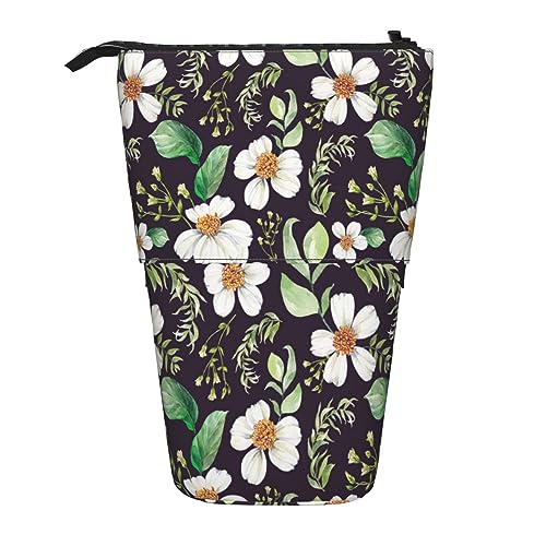 Teleskop-Federmäppchen, Boho-Elefant, Schreibwaren, Federmäppchen, Make-up-Tasche, tragbare Büro-Schreibwaren-Tasche für Teenager, Mädchen, Erwachsene, Blütenblatt, Pencil Telescopic, Kosmetikkoffer von ASEELO