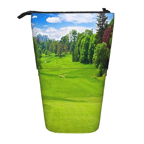 Teleskop-Federmäppchen, Motiv: grüner Frosch, Schreibwaren, Federmäppchen, Make-up-Tasche, tragbare Büro-Schreibwarentasche für Teenager, Mädchen, Erwachsene, Vancouver Golfplatz, Pencil Telescopic, von ASEELO