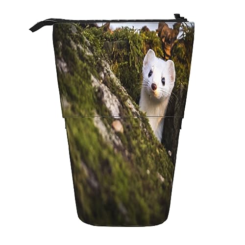 Teleskop-Federmäppchen, Wasserfall und Blume, Schreibwaren, Federmäppchen, Make-up-Tasche, tragbare Büro-Schreibwarentasche für Teenager, Mädchen, Erwachsene, Niedliches Wiesel, Pencil Telescopic, von ASEELO