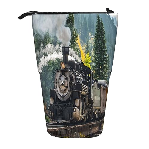 Teleskop-Federmäppchen, blauer Schmetterling, Schreibwaren, Federmäppchen, Make-up-Tasche, tragbare Büro-Schreibwaren-Tasche für Teenager, Mädchen, Erwachsene, Dampfzug, Pencil Telescopic, von ASEELO