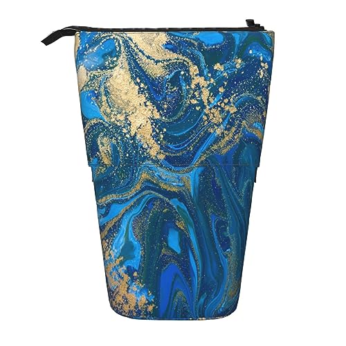 Teleskop-Federmäppchen, blauer Schmetterling, grüner Schmetterling und Stein, Schreibwaren, Federmäppchen, Make-up-Tasche, tragbare Büro-Schreibwaren-Tasche für Teenager, Mädchen, Erwachsene, von ASEELO