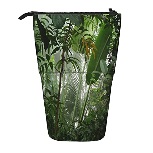 Teleskop-Federmäppchen, niedlicher Mops-Hund, Schreibwaren, Federmäppchen, Make-up-Tasche, tragbare Büro-Schreibwaren-Tasche für Teenager, Mädchen, Erwachsene, Tropischer Regenwald, Pencil Telescopic, von ASEELO