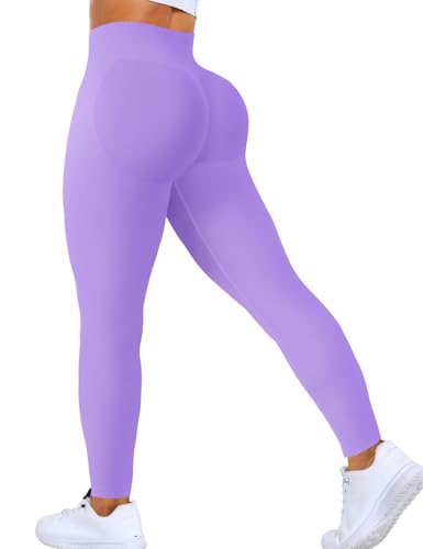 ASERAY Impact Nahtlose Workout-Leggings für Damen, Scrunch Butt Lifting Leggings für Damen, Bauchkontrolle, Yogahose, Impact Purple, XX-Large von ASERAY