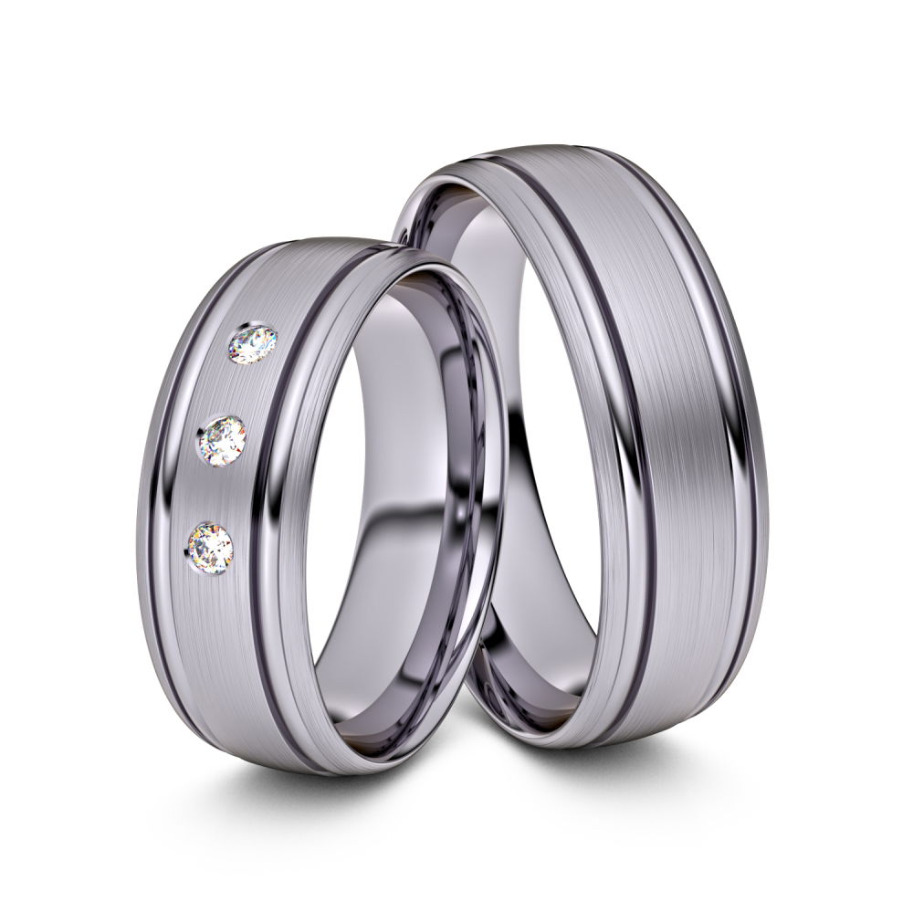 Trauringe Aschaffenburg 585er Palladium - 8549 von Juwelier-Schmuck