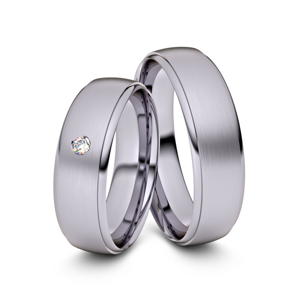 Trauringe Unna 585er Palladium - 8793 von Juwelier-Schmuck