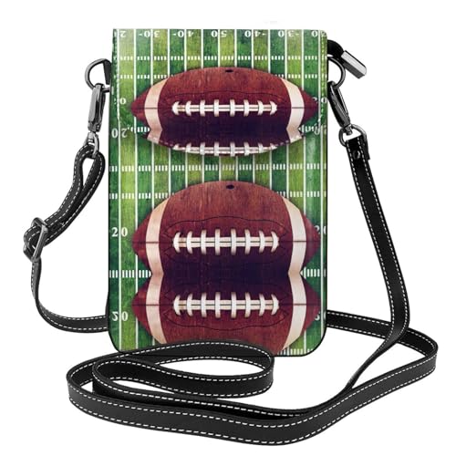ASFgda Damen American Football Feld und Ball bedruckte kleine Kuriertasche mit Kreditkartenfach Mobile Wallet ASFgda Damen American Football Feld und Ball bedruckte kleine Kuriertasche mit Kreditkartenfach Mobile Wallet von ASFgda
