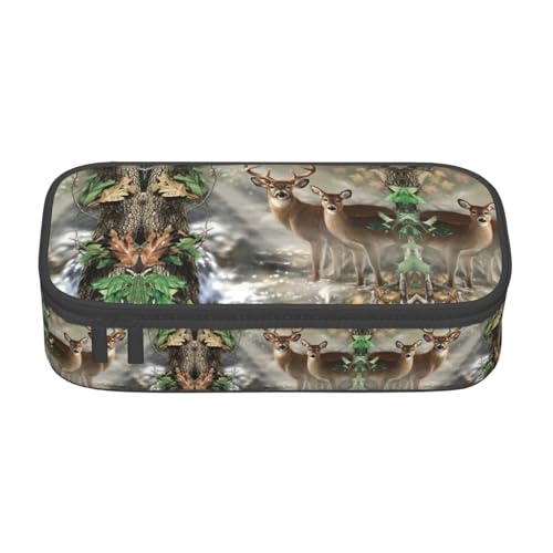 ASFgda Federmäppchen mit großem Fassungsvermögen, langlebig, Camouflage-Hirsch-Druck, tragbare Kosmetiktasche, Aufbewahrungstasche für Bürobedarf. ASFgda Federmäppchen mit großem Fassungsvermögen, langlebig, Camouflage-Hirsch-Druck, tragbare Kosmetiktasche, Aufbewahrungstasche für Bürobedarf. von ASFgda