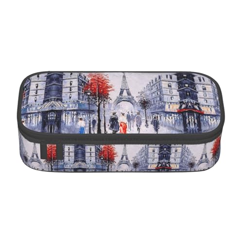 ASFgda Federmäppchen mit großem Fassungsvermögen, langlebig, Motiv: Paris, Stadtbaum, Eiffelturm, Kunstdruck, tragbare Kosmetiktasche, Aufbewahrungstasche für Bürobedarf. ASFgda Federmäppchen mit großem Fassungsvermögen, langlebig, Motiv: Paris, Stadtbaum, Eiffelturm, Kunstdruck, tragbare Kosmetiktasche, Aufbewahrungstasche für Bürobedarf. von ASFgda