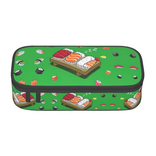 ASFgda Federmäppchen mit großem Fassungsvermögen, langlebig, mit Sushi-Druck, tragbare Kosmetiktasche, Aufbewahrungstasche für Bürobedarf. ASFgda Federmäppchen mit großem Fassungsvermögen, langlebig, mit Sushi-Druck, tragbare Kosmetiktasche, Aufbewahrungstasche für Bürobedarf. von ASFgda