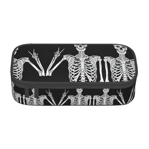 ASFgda Federmäppchen mit großem Fassungsvermögen, langlebig, mit Totenkopf-Motiv, tragbare Kosmetiktasche, Aufbewahrungstasche für Bürobedarf. ASFgda Federmäppchen mit großem Fassungsvermögen, langlebig, mit Totenkopf-Motiv, tragbare Kosmetiktasche, Aufbewahrungstasche für Bürobedarf. von ASFgda