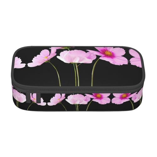 ASFgda Federmäppchen mit großem Fassungsvermögen, langlebig, rosa Blätter, Blumen, bedruckt, tragbare Kosmetiktasche, Aufbewahrungstasche für Bürobedarf. ASFgda Federmäppchen mit großem Fassungsvermögen, langlebig, rosa Blätter, Blumen, bedruckt, tragbare Kosmetiktasche, Aufbewahrungstasche für Bürobedarf. von ASFgda