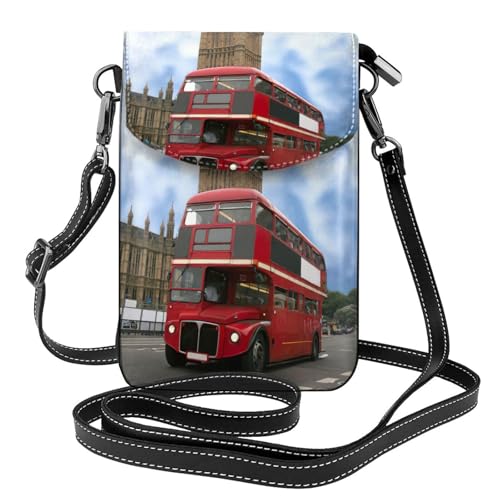 ASFgda Kleine Kuriertasche für Damen, England-Auto, bedruckt, mit Kreditkartenschlitz, mobile Geldbörse ASFgda Kleine Kuriertasche für Damen, England-Auto, bedruckt, mit Kreditkartenschlitz, mobile Geldbörse von ASFgda