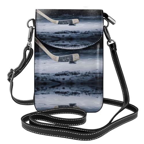 ASFgda Kleine Kuriertasche für Damen, Hockeyschläger bedruckt, mit Kreditkartenschlitz, mobile Geldbörse ASFgda Kleine Kuriertasche für Damen, Hockeyschläger bedruckt, mit Kreditkartenschlitz, mobile Geldbörse von ASFgda