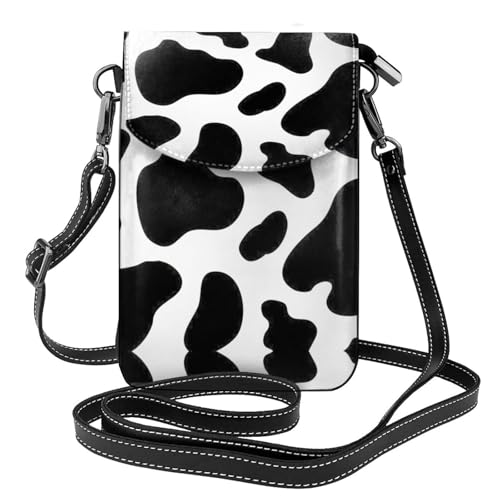 ASFgda Kleine Kuriertasche für Damen, Kuh-Punkt-Druck, mit Kreditkartenschlitz, mobile Geldbörse ASFgda Kleine Kuriertasche für Damen, Kuh-Punkt-Druck, mit Kreditkartenschlitz, mobile Geldbörse von ASFgda