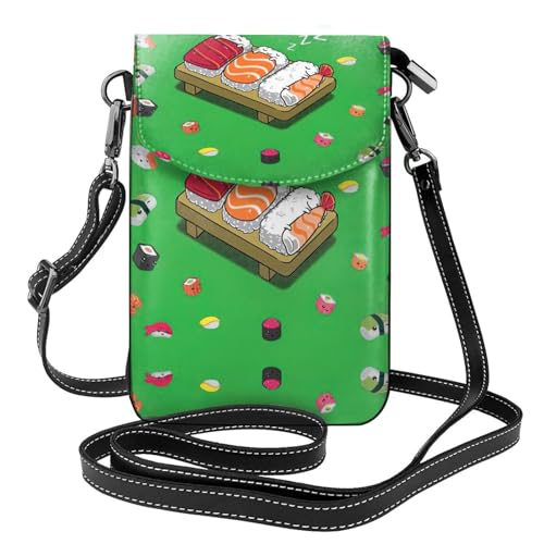 ASFgda Kleine Kuriertasche für Damen, Motiv: schlafende Sushi, mit Kreditkartenschlitz, mobile Geldbörse ASFgda Kleine Kuriertasche für Damen, Motiv: schlafende Sushi, mit Kreditkartenschlitz, mobile Geldbörse von ASFgda
