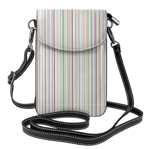 ASFgda Kleine Kuriertasche für Damen, gestreift, mit Kreditkartenschlitz, mobile Geldbörse ASFgda Kleine Kuriertasche für Damen, gestreift, mit Kreditkartenschlitz, mobile Geldbörse von ASFgda