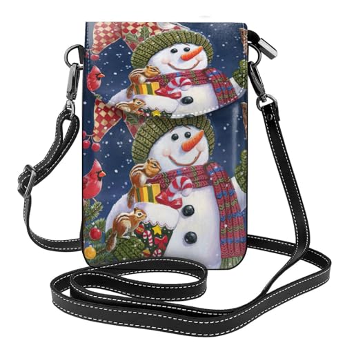 ASFgda Kleine Kuriertasche für Damen, mit Schneemann-Motiv, mit Kreditkartenschlitz, für Damen ASFgda Kleine Kuriertasche für Damen, mit Schneemann-Motiv, mit Kreditkartenschlitz, für Damen von ASFgda