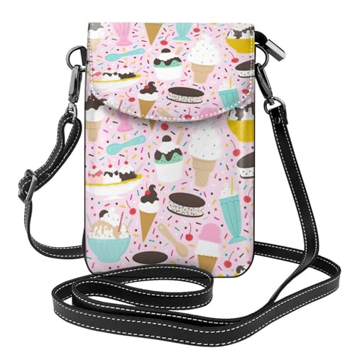 ASFgda Kleine Kuriertasche für Damen, mit süßem Eiscreme-Motiv, mit Kreditkartenfach ASFgda Kleine Kuriertasche für Damen, mit süßem Eiscreme-Motiv, mit Kreditkartenfach von ASFgda