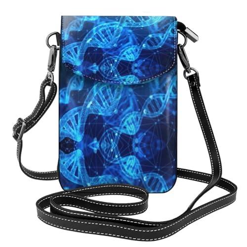 ASFgda Kleine Kuriertasche für Damen mit DNA-Kette, Fotodruck und Kreditkartenschlitz ASFgda Kleine Kuriertasche für Damen mit DNA-Kette, Fotodruck und Kreditkartenschlitz von ASFgda