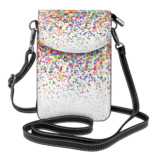 ASFgda Kleine Kuriertasche für Damen mit farbigen Punkten, mit Kreditkartenschlitzen, mobile Geldbörse ASFgda Kleine Kuriertasche für Damen mit farbigen Punkten, mit Kreditkartenschlitzen, mobile Geldbörse von ASFgda