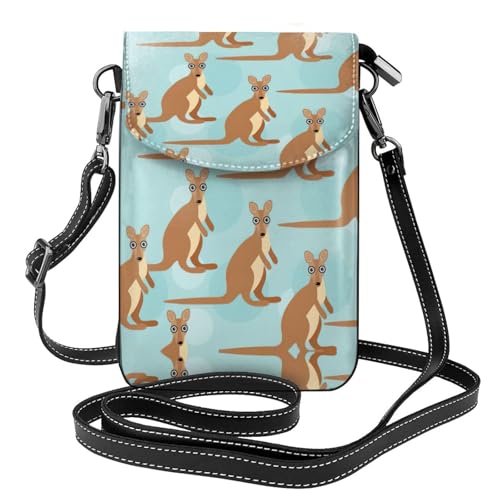 ASFgda Kleine Kuriertasche für Damen mit lustigem Känguru-Zoo-Motiv, mit Kreditkartenschlitz ASFgda Kleine Kuriertasche für Damen mit lustigem Känguru-Zoo-Motiv, mit Kreditkartenschlitz von ASFgda